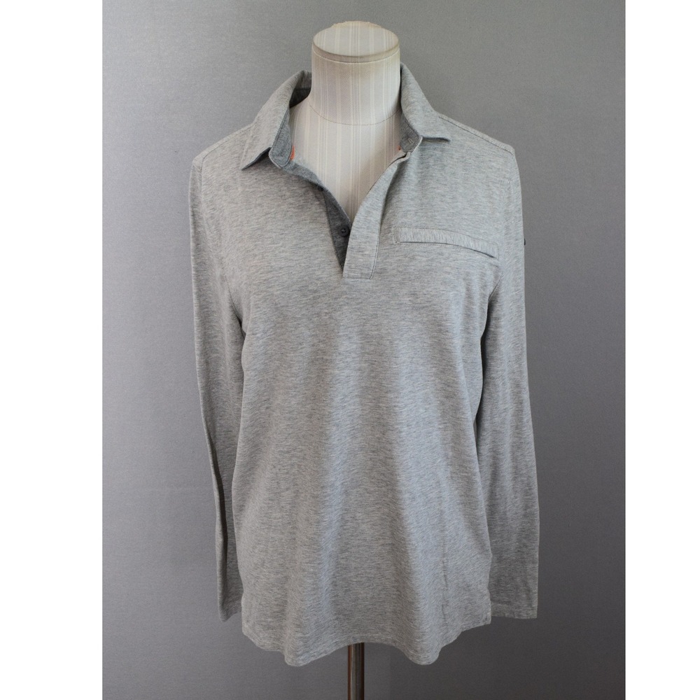 KJUS Men Inverness Polo L/S XS 46 Small Grey Cashmere Blend Long Sleeve Mens